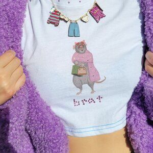 Fashion Rat Cropped T-shirt